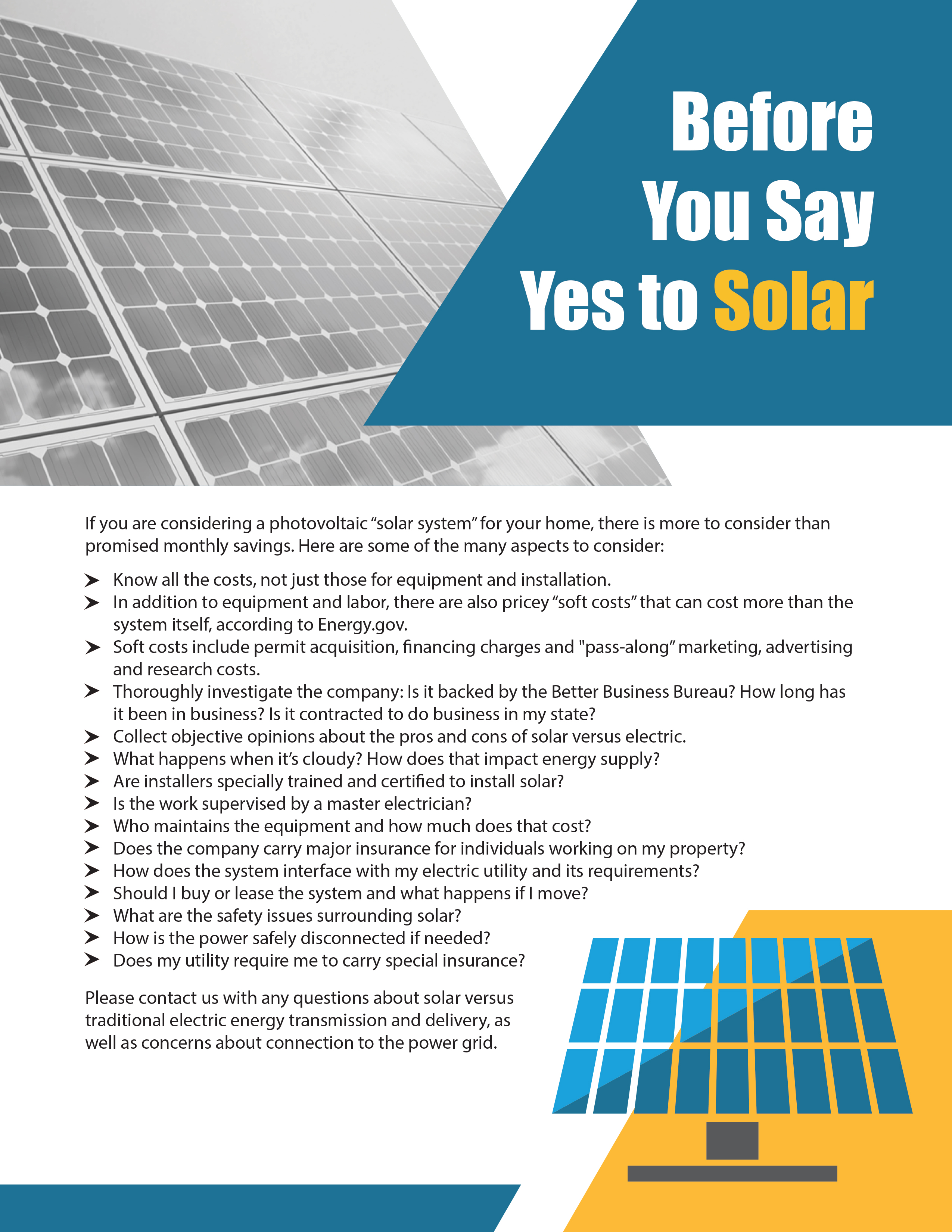 Before you say yes to solar...